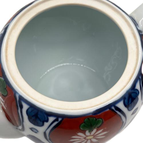 源右衛門窯 (ゲンエモンガマ) 急須 赤濃菊割