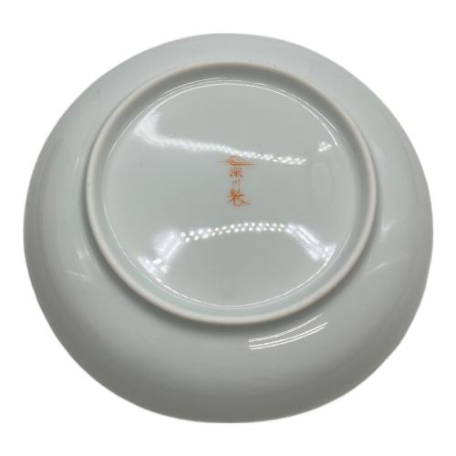 深川製磁 (フカガワセイジ) 銘々皿 寿赤絵