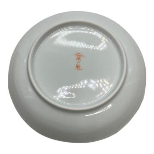 深川製磁 (フカガワセイジ) 銘々皿 寿赤絵