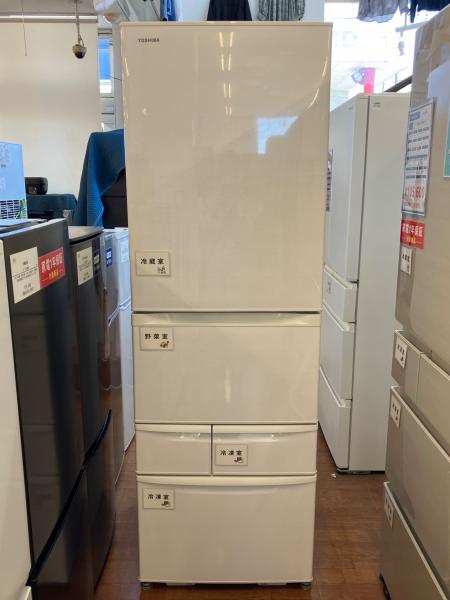 【美品】TOSHIBA 冷凍冷蔵庫 GR-U41GK (WT) 2023年製 TOSHIBA (トウシバ) 5ドア冷蔵庫 GR-U41GK 2023年製 表面キズ,アルミ