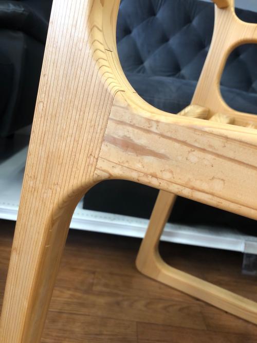 WISEWISE ループアームチェア 307 ナチュラル KURIKOMA