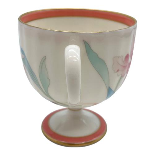 香蘭社 (コウランシャ) カップ&ソーサー ホワイト×ピンク 花柄 カトレア