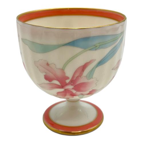 香蘭社 (コウランシャ) カップ&ソーサー ホワイト×ピンク 花柄 カトレア