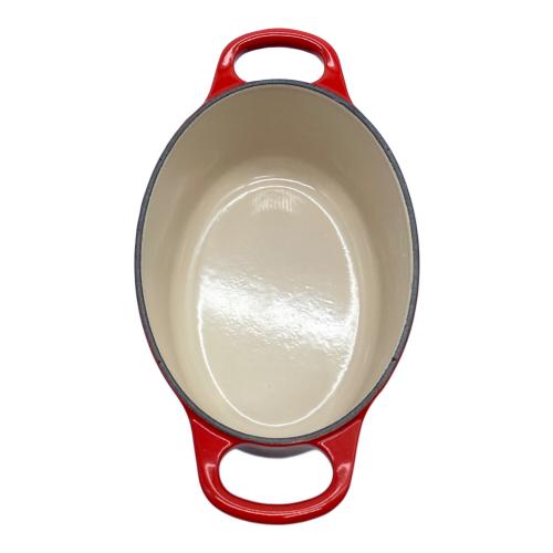 LE CREUSET (ルクルーゼ) 楕円両手鍋 17cm レッド シグニチャー・ココット・オーバル