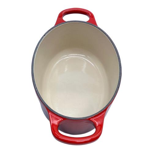 LE CREUSET (ルクルーゼ) 楕円両手鍋 17cm レッド シグニチャー・ココット・オーバル