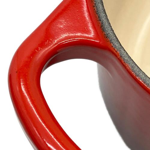 LE CREUSET (ルクルーゼ) 楕円両手鍋 17cm レッド シグニチャー・ココット・オーバル