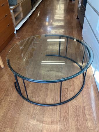 HUKLA (フクラ) リビングテーブル TMRB-L/GC900 Φ900×H380 ブラック TMRB