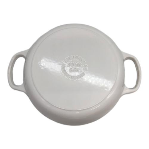 LE CREUSET (ルクルーゼ) 両手鍋 ホワイト シグニチャー ビュッフェ・キャセロール スノーフレーク