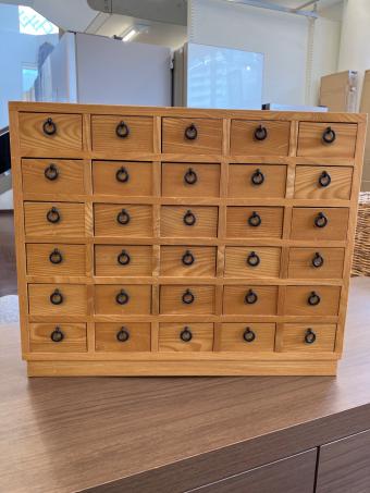 薬箪笥 ひめひきだし ６段５列 ナチュラル てらうちさだお