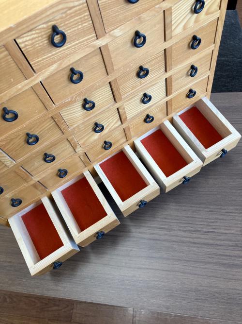 薬箪笥 ひめひきだし ６段５列 ナチュラル てらうちさだお