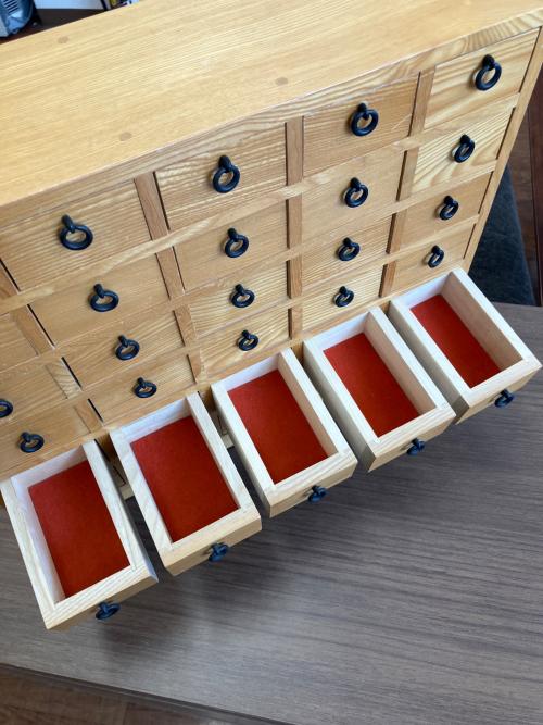 薬箪笥 ひめひきだし ６段５列 ナチュラル てらうちさだお