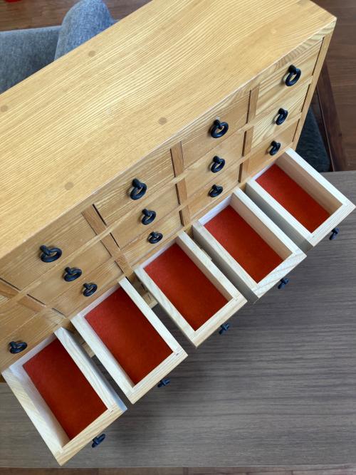 薬箪笥 ひめひきだし ６段５列 ナチュラル てらうちさだお