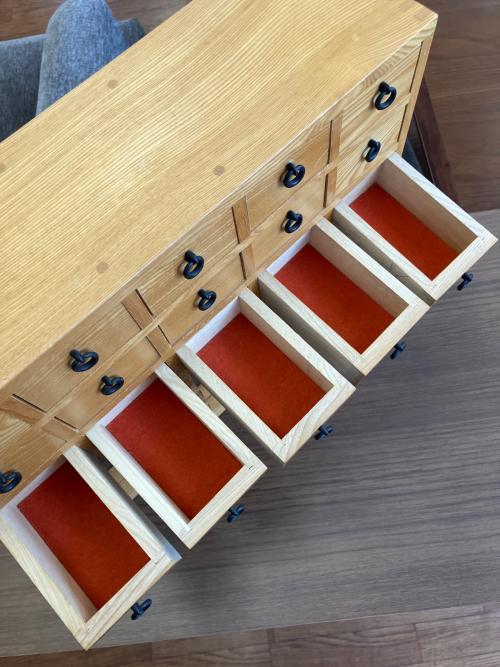 薬箪笥 ひめひきだし ６段５列 ナチュラル てらうちさだお