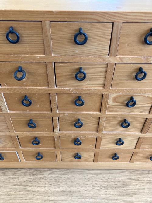 薬箪笥 ひめひきだし ６段５列 ナチュラル てらうちさだお