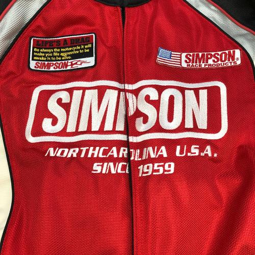 SIMPSON (シンプソン) メッシュジャケット SJ-5117 メンズ SIZE 3L レッド×ブラック