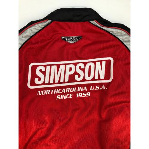 SIMPSON (シンプソン) メッシュジャケット SJ-5117 メンズ SIZE 3L レッド×ブラック