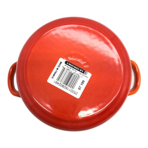 LE CREUSET (ルクルーゼ) 両手鍋 16cm オレンジ トラディション ココットロンド