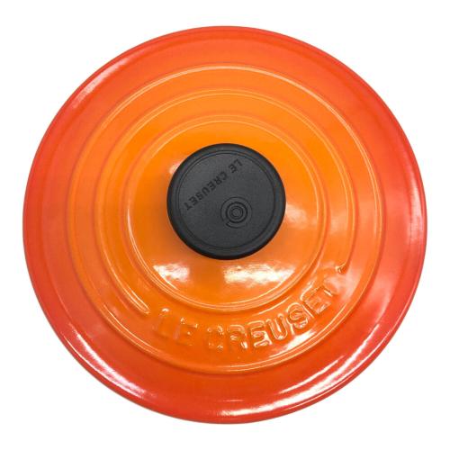 LE CREUSET (ルクルーゼ) 両手鍋 16cm オレンジ トラディション ココットロンド