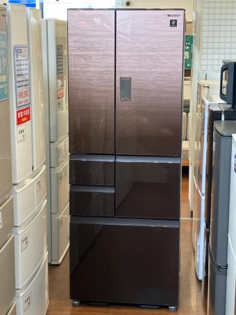 SHARP (シャープ) 6ドア冷蔵庫 SJ-AF50F-T 2019年製 Wi-Fi機能/プラズマクラスター機能搭載 502L
