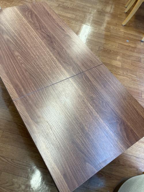 リフティングテーブル  ブラウン　引き出し付