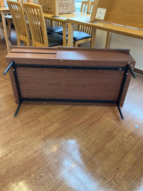 リフティングテーブル  ブラウン　引き出し付