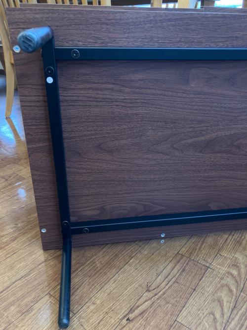 リフティングテーブル  ブラウン　引き出し付