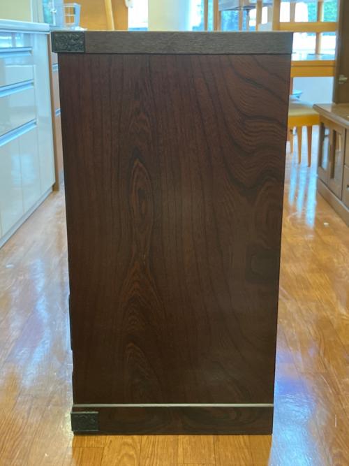 民芸箪笥　和箪笥　サイドボード ブラウン　3枚扉 引き出し付き