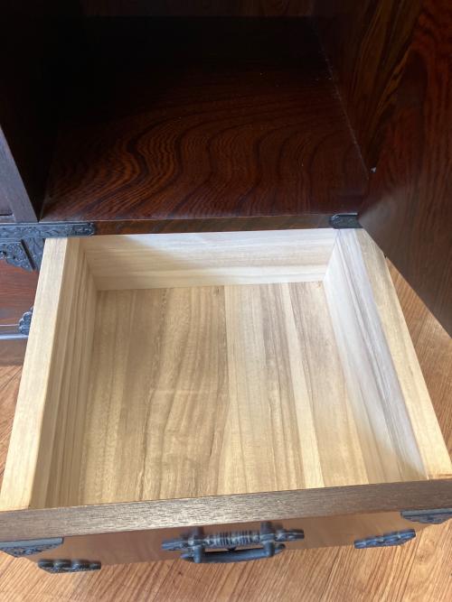 民芸箪笥　和箪笥　サイドボード ブラウン　3枚扉 引き出し付き