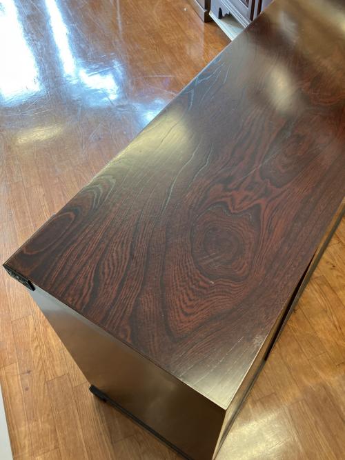 民芸箪笥　和箪笥　サイドボード ブラウン　3枚扉 引き出し付き