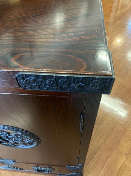 民芸箪笥　和箪笥　サイドボード ブラウン　3枚扉 引き出し付き