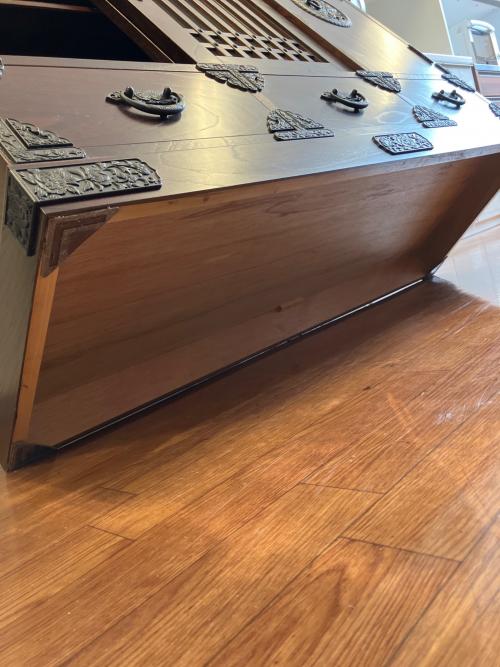 民芸箪笥　和箪笥　サイドボード ブラウン　3枚扉 引き出し付き