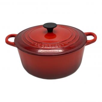 LE CREUSET (ルクルーゼ) 両手鍋 ココットロンド レッド