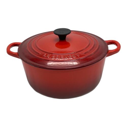 LE CREUSET (ルクルーゼ) 両手鍋 ココットロンド レッド