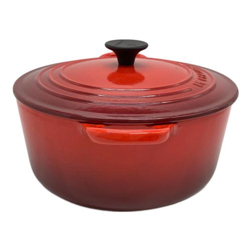LE CREUSET (ルクルーゼ) 両手鍋 ココットロンド レッド