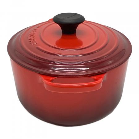 未使用　ル・クルーゼ　ココットオーバル　27cm 両手なべ LE CREUSET (ルクルーゼ) 両手鍋 レッド ココット・オーバル 27