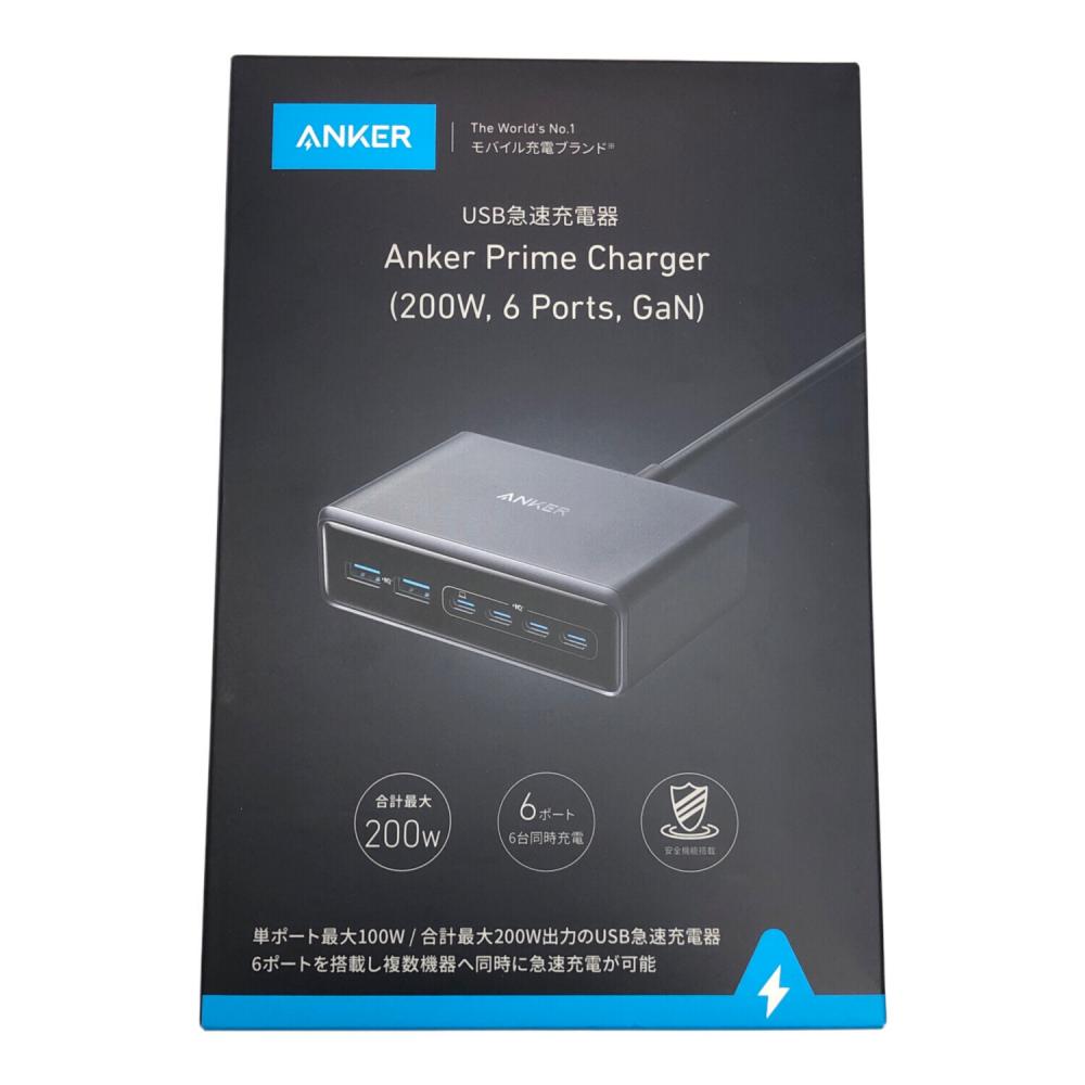 Anker (アンカー) 急速充電器 Prime Charger (200W, 6 Ports, GaN