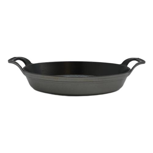 Staub (ストウブ) オーバルスタッカブルディッシュ 24㎝ ブラック