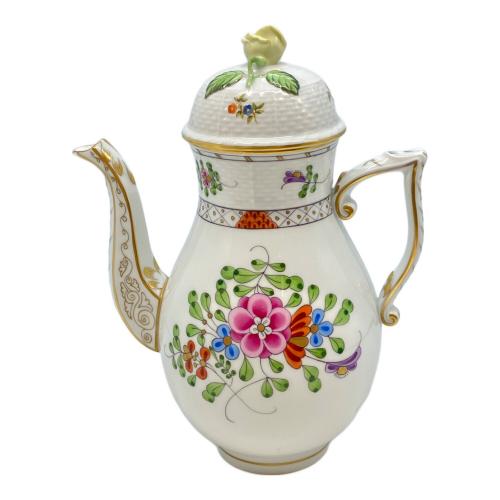 Herend (ヘレンド) コーヒーポット 花柄 ホワイト インドの華