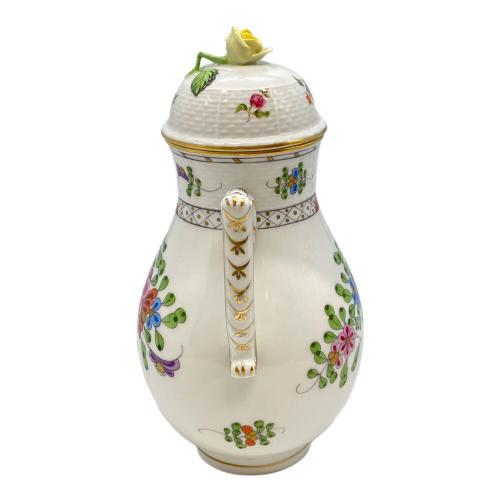 Herend (ヘレンド) コーヒーポット 花柄 ホワイト インドの華