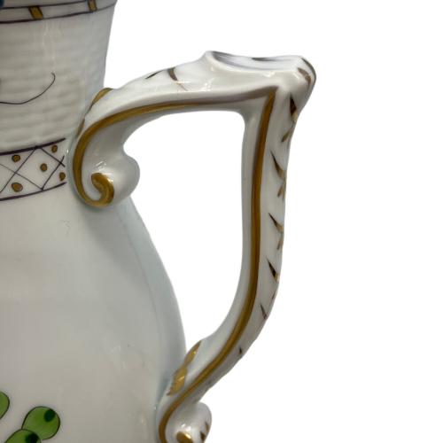 Herend (ヘレンド) コーヒーポット 花柄 ホワイト インドの華