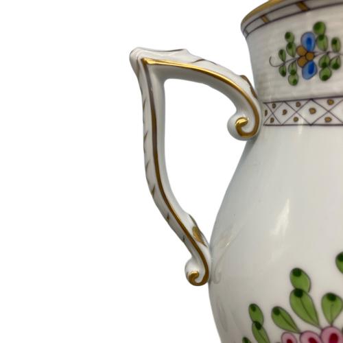 Herend (ヘレンド) コーヒーポット 花柄 ホワイト インドの華