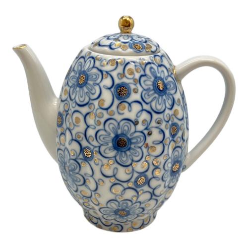 imperial porcelain (インペリアルポーセリン) ティーポット ホワイト×ブルー Bindweed