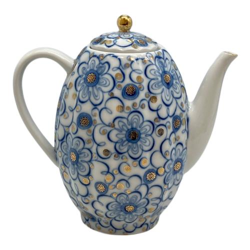 imperial porcelain (インペリアルポーセリン) ティーポット ホワイト×ブルー Bindweed