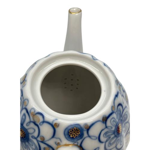 imperial porcelain (インペリアルポーセリン) ティーポット ホワイト×ブルー Bindweed