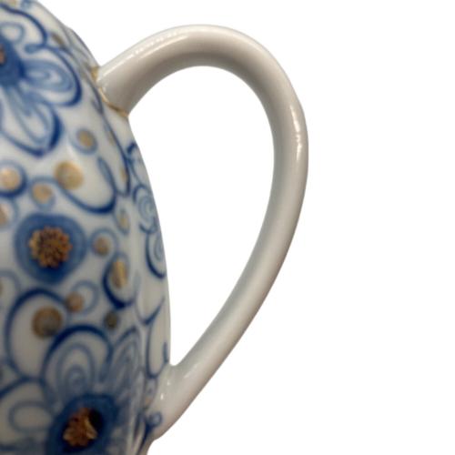 imperial porcelain (インペリアルポーセリン) ティーポット ホワイト×ブルー Bindweed