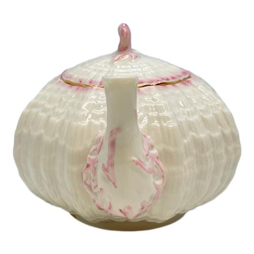 BELLEEK（ベリーク） ティーポット ホワイト×ピンク ネプチューン