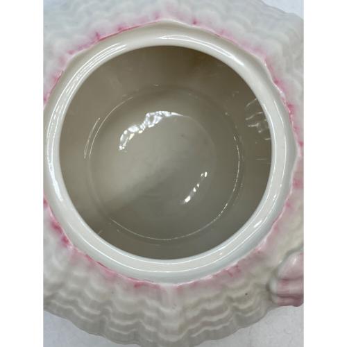 BELLEEK（ベリーク） ティーポット ホワイト×ピンク ネプチューン