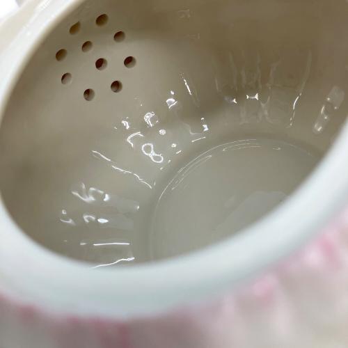 BELLEEK（ベリーク） ティーポット ホワイト×ピンク ネプチューン