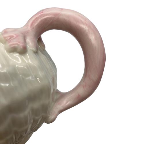 BELLEEK（ベリーク） ティーポット ホワイト×ピンク ネプチューン