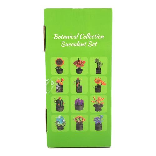 JMBricklayer 花多肉植物ビルディングブロックセット 大人用 10001 12パック 植物コレクション 小さな植物ビルディングブロック 花盆栽モデル 部屋 ホームデコレーション 女性 女の子へのかわいい花のギフト